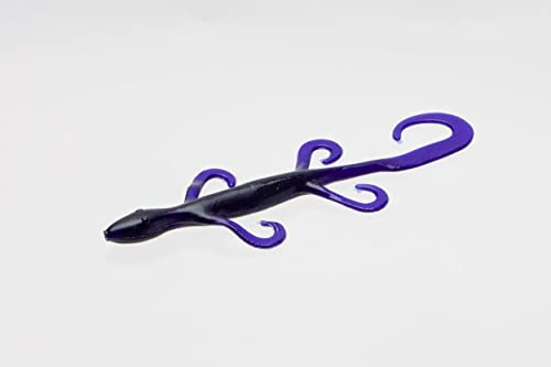 Zoom Bait 6-Inch Lizard Bait-Pack of 9 (Black Grape)