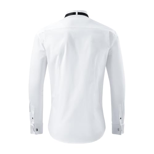 Gollnwe Tuxedo Shirts for Men Wing Collar French Cuff with Cufflinks and Bow Tie3