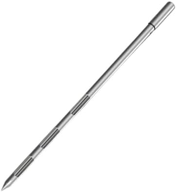 304 Stainless Steel Grain Probe Sampler, Double Tube 25mm Diameter, 3 Slots, 1m Length for Lawn, Garden & Farm Soil Sampling Tool