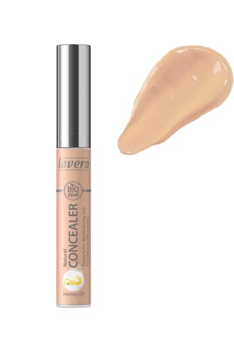 lavera Natural Concealer Q10 -Honey 03- Maquillaje corrector ∙ Fórmula cremosa ∙ Natural tono de piel ∙ Vegan Cosmética Natural Bio Maquillaje Organico 100% Certificado (5.5 ml)