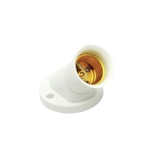 Snorvixre 20 portalampada E27 con attacco a vite angolato, attacco a 45 gradi per montaggio a parete, da avvitare nell'attacco