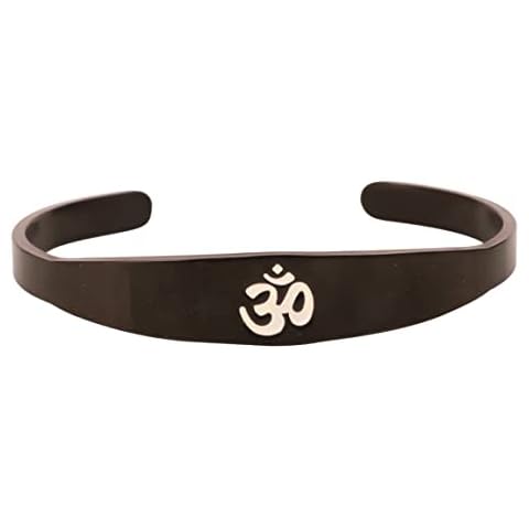 Touchstone Om Inscribed Handcrafted Cuff Bracelet Cover