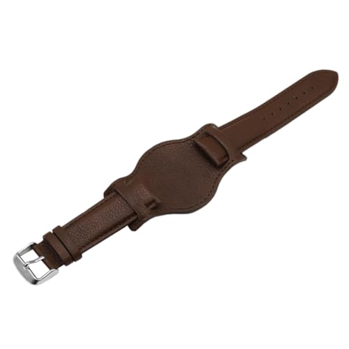 Bracelet de montre 16mm Beaupretty en cuir véritable café haute qualité rétro