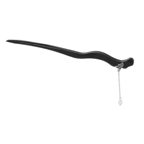 minkissy 女性用の新しい中国風かんざし 中華風かんざし 木のかんざし 女性のヘアアクセサリー ヘアピン ヘ ック 箸の毛 女性用髪箸 ヘアアクセサリー 手作りかんざし 合金 Black