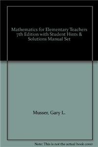 Hardcover Mathematics for Elementary Teachers 7th Ed + Student Hints + Solutions Manual Book
