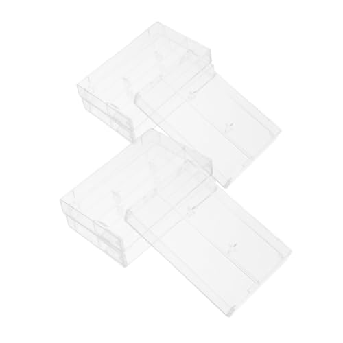 DOITOOL Sleek 6 Pack Cassette Tape Storage Box High Transparency and Organizer for Record Collection