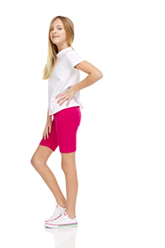 Pink Angel 8-Pack Girls Bike Shorts – Breathable Cotton Spandex for Comfort All Day – Perfect for School, Play & Layering2