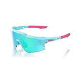 100% Speedcraft XS Sport Performance - Gafas de sol de ciclismo de alta calidad ventiladas para béisbol, Lente de espejo de topacio azul