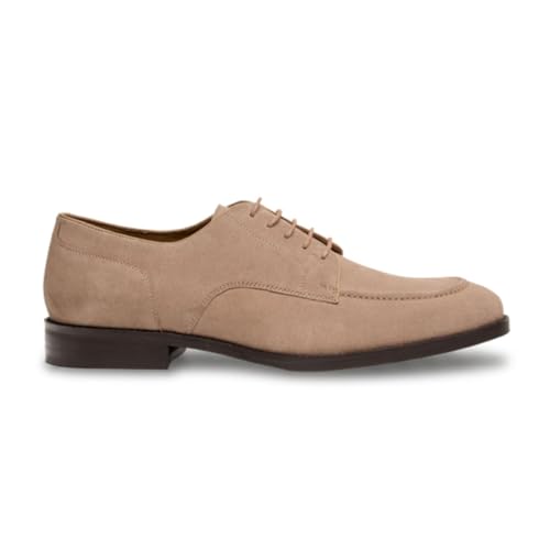 Zapatos Derby de ante gris con cordones: Estilo refinado y confort diario