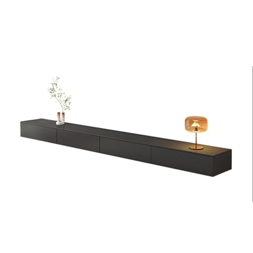 Centro de Entretenimiento para el hogar de Madera Maciza, Mesa de Consola Multimedia, Mueble de TV Moderno con cajones, Mueble de Almacenamiento de TV montado en la Pared con Almacenamiento,
