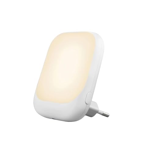 Luz nocturna LED contra tropiezos nocturnos con sensor de movimiento enchufable para pasillos
