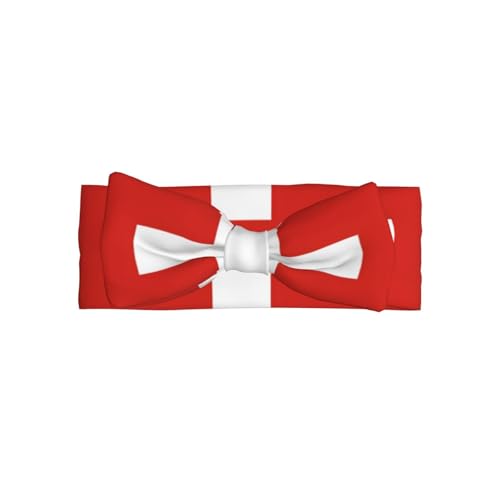 Swiss Flag Baby Headbands Soft Nylon Hairbands with Stretchy Bows Girls Hair Accessories for Newborn Infant Toddler Kids