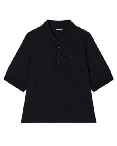 Polo Armani Exchange para mujer con corte relajado y logotipo bordado esencial