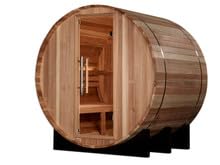 Golden Designs GDI-B002-01 St. Moritz 2 Person Barrel Traditional Steam Sauna - Pacific Cedar