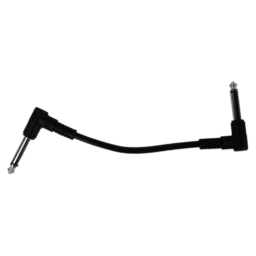 Tiardey 6 Packs 15CM/6 Inch Guitar Patch Cables. Black. 1/4" inch TS Right Angle For Guitar Pedals Effect Cable Cord - Image 3
