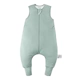 BubblePanda Rayon Made from Bamboo Toddler Sleep Sack with Feet 12-24 Months 1.0 Tog Ultra Soft Toddler Sleeping Sack 1t-2t Sleep Bag Walker Quilted Wearable Blanket with Legs 2-Way Zipper Lightweight
