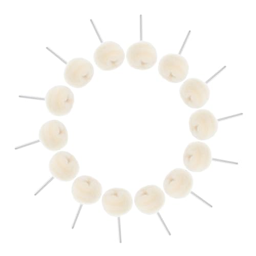 PRETYZOOM 20 Pcs Wool Buffing Wheel Jewelry Polishing Pads Drill Buffer Attachments for Wood Carving Efficient Cleaning for Various Materials
