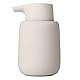 blomus Seifenspender -SONO- 250 ml aus Keramik | Handseifenspender in Beige | Ø8 x 14H cm |Farbe Moonbeam | Flüssigseifenspender mit Pumpkopf