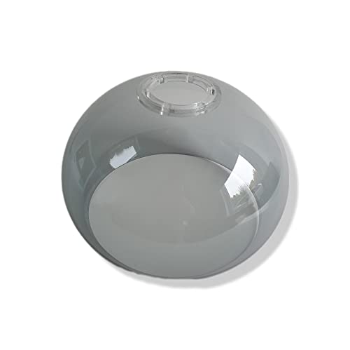Lampenschirm Retro Kunststoff modern in Kugelform 19|12 rauch / smoke - Globe Kugelförmig Schirm Bogenleuchte Ersatzschirm Pendelleuchte E27 Cover