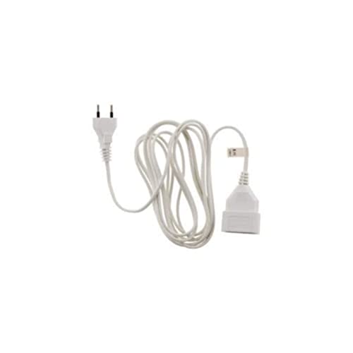 Zenitech Verlängerungskabel, 6 A, HO3VVH2F, 2 x 0,75, Weiß, 5 m Cover