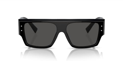 Dolce & Gabbana DG 4459 501/87 Black Acetate Square Sunglasses Dark Grey Standard Lens2