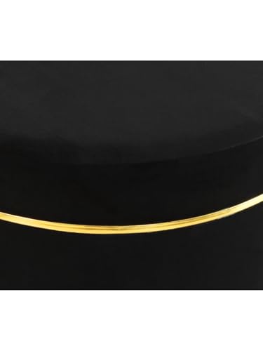 Image of Pouffes Sitting Stool for Living Room, Puffy Wooden Ottoman | Round Pouffe for Living Room & Bedroom | Pouf for Office & Home Decoration & Modern Seating Stool (Cmbo-Black)
