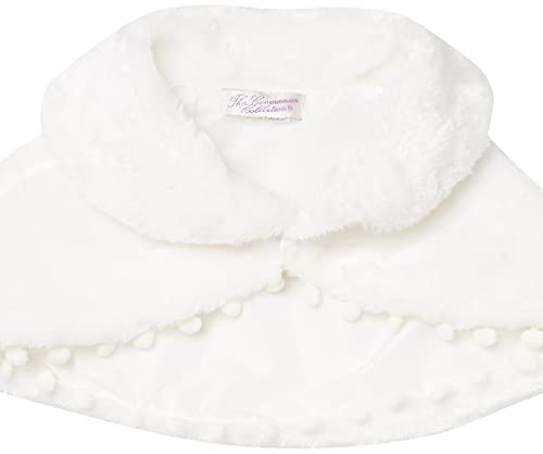 Girl's Faux Fur Pom Cape Jacket2