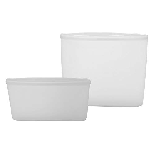 Cucudy 2 pcs Sacos de Armazenamento De Alimentos Reutilizáveis Silicone Food Preservation Bags Food