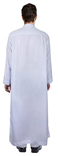 HOMELEX Men's Muslim Clothes Thobe Middle East Kaftan Saudi Arab Caftans Islamic Abaya Dress Dubai Robes