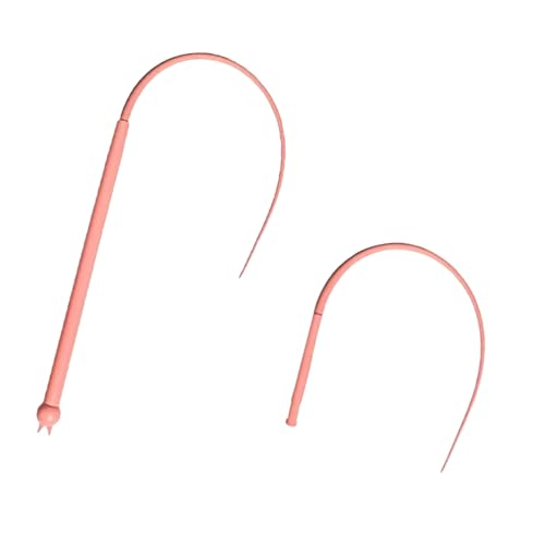 猫用ねずみのしっぽ猫じゃらし ピンク・ブルー 2 色 交換用芯付き ABC 素材無毒無臭 簡単取り付け (セット+交換用芯-ピンク)