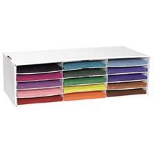 Easy-to-Organize Construction Paper Storage- 15 Slots- 28-.75in.x13-.50in.x8-.50in.