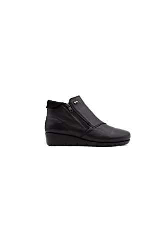 Bottines compensées en cuir Valleverde VS10211 sans douleur aux pieds