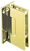 C.R. LAURENCE GEN037BR CRL Brass Geneva 037 Series Wall Mount Full Back Plate Standard Hinge