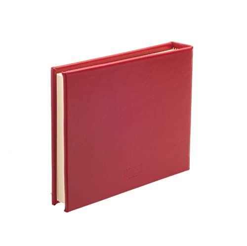 Luxuriöses Mini-Fotoalbum, Leder, Querformat, Rot – Bild 3