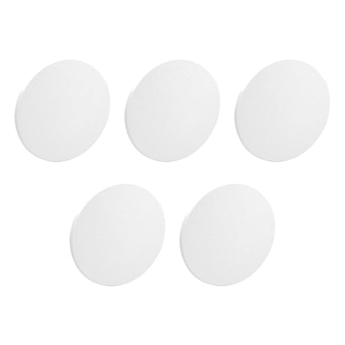 Prime-Line MP9265 Vinyl Circular Wall Protector with Self-Adhesive Backing, 7-In. Diameter, White (5 Pack)