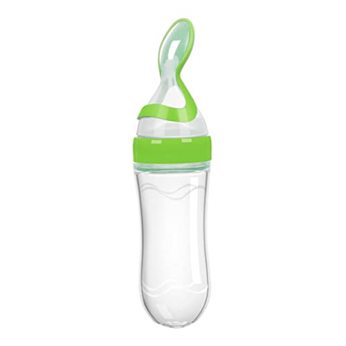 Alimentador de expilancia de silicona para bebés con una botella de alimentación de cereales para dispensar alimentos para alimentación de silicona para bebés