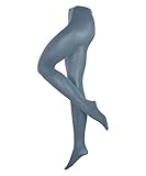 ESPRIT Damen Cotton Baumwolle verstärkte Damenstrumpfhose ohne Muster Blickdicht Baumwollstrumpfhose einfarbig 1 Stück Strumpfhose, Blau (Petrol 6410), 40-42