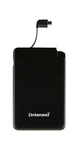 Intenso Powerbank S5000 Slim externes Ladegerät (5000mAh, für Smartphone/Tablet PC/MP3 Player/Digitalkamera) schwarz