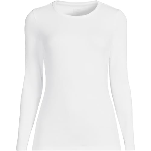 Image of Lands' End Women's Cotton Rib Knit T-Shirt