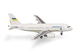 Herpa Modellflugzeug Ukraine Government Airbus A319 ACJ, Miniatur im Maßstab 1:500, Sammlerstück, Flugzeug Modell ohne Standfuß, Metall