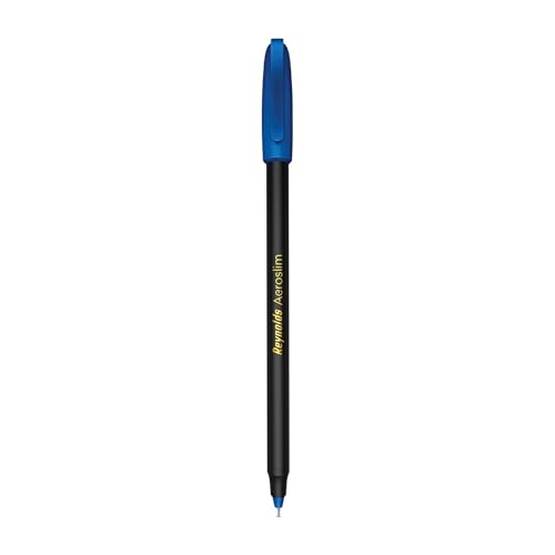 Reynolds AEROSLIM Ball Pen SET - 50 BLUE PENS WITH COMFORTABLE GRIP |BLUE BALL PENS FOR WRITING | PEN FOR STUDENTS & OFFICE STATIONERY | 0.7 mm TIP SIZE