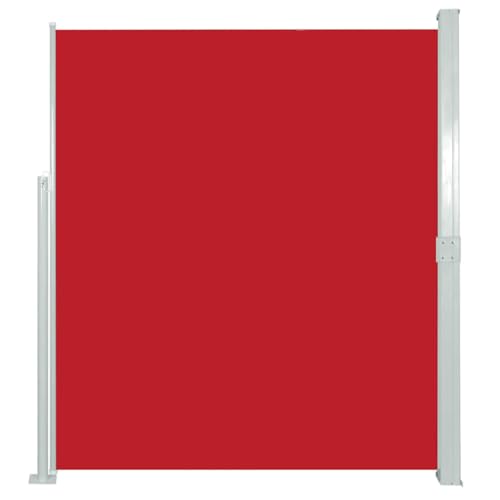 vidaXL Seitenmarkise Ausziehbar Sonnenschutz Sichtschutz Windschutz Seitenrollo Markise Seitenwandmarkise Balkon Garten Terrasse 140x500cm Rot