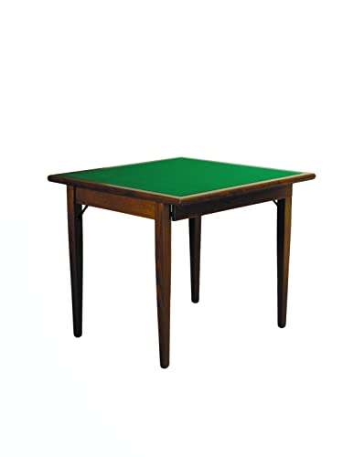 Karn, Table de Jeu Pliante Poker 90x90, Extra Robuste, hêtre Massif Peint, Pieds pliants, fabriquée à la Main en Italie, by Del Fabbro
