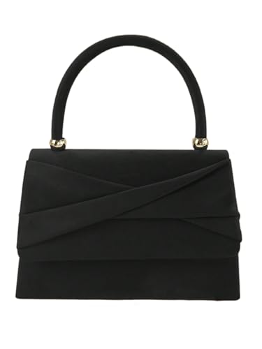 SHENHE Womens Top Handle Small Clutch Purse Handbag Crossbody Evening Bag Black One Size