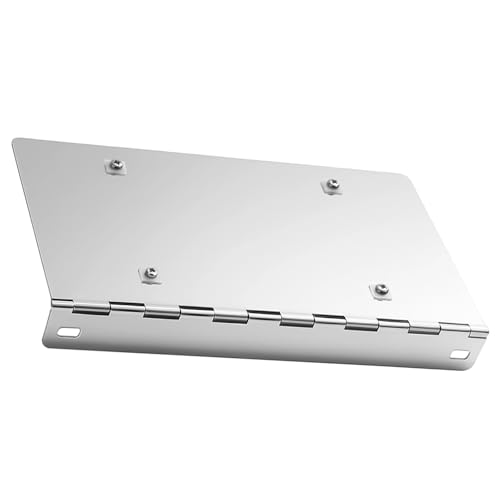 Image of Pelopy 1 Pcs No Drill Stainless Steel Universal License Plate Mount with Hinge Screw Accessories, License Bracket Holder, Durable Car Tag Holder for Pickup Truck Trailer Semi Trailers, Classic Cars