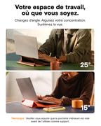 MOFT Custodia e supporto per computer portatile, espandibile e ultra sottile, per notebook da 13"-14", compatibile con MacBook Pro 15, HP, Dell, Lenovo, Asus, regali per uomini e donne