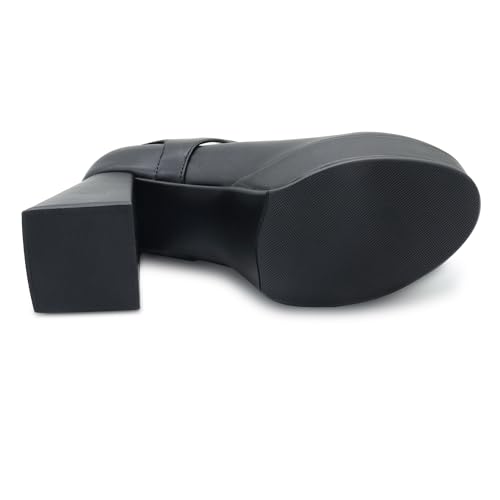 Women's Closed Toe Chunky Platform Block Heels Ankle Strap Goth Mary Janes Shoes4