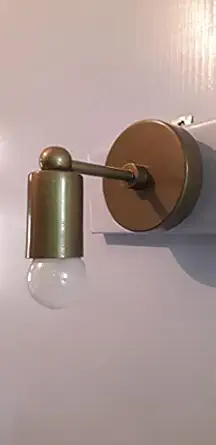 A.E Wall Fixture Sconce Single Holder Lamp (Brass Antique)-wired_electric