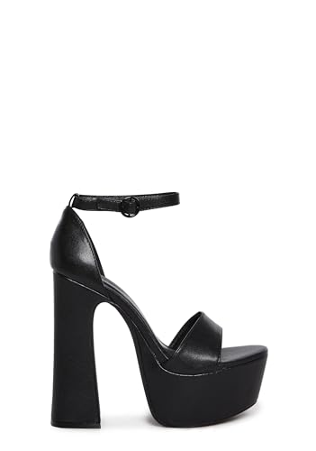 Dolls Kill Holy Revelation Pure Platform Heels by Current Mood – Vegan Leather Peep Toe Heels for Bold Confidence