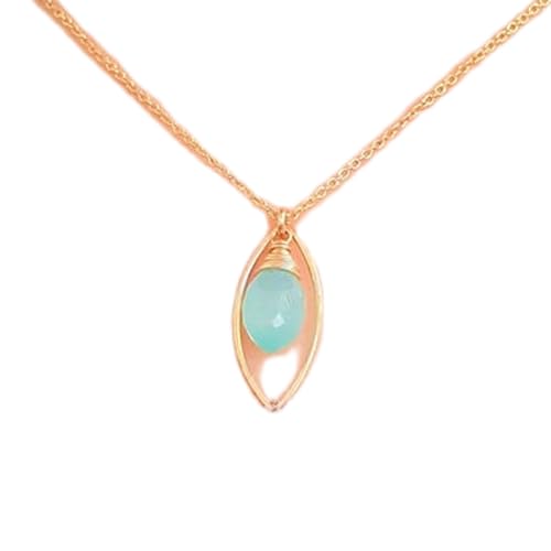 Pendentif calcédoine naturelle LKBEADS de guérison spirituelle